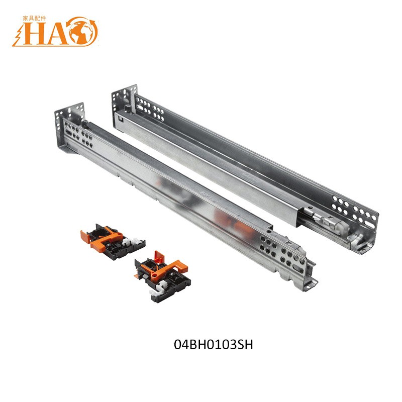 Dreiteiliger, verdeckter Schieber mit sanftem Verschluss und 3D-Anpassung